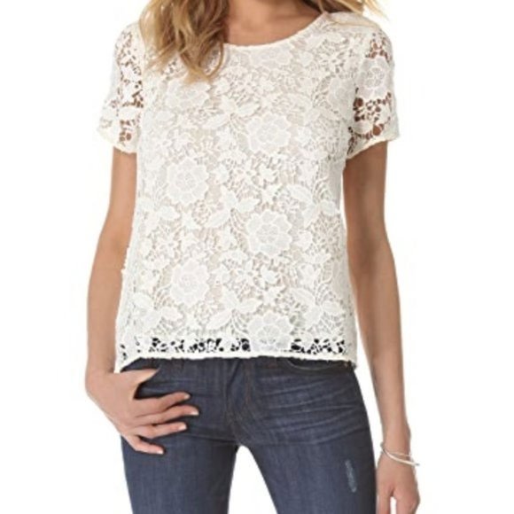 Madewell Ivory Meadow Lace Short Sleeve Shirt - Picture 10 of 10